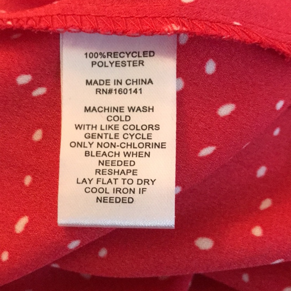 NEW 89th & Madison Red Polka Dot Wrap Skirt - Picture 7 of 7